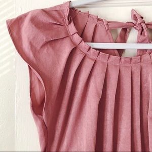 Lauren Conrad Pink Silk with Lace Dress